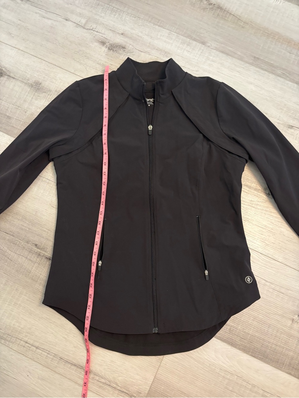 Jofit Black Convertible Golf Jacket Vest Zip-Off Sleeves Magnetic Trim M - Picture 14 of 15